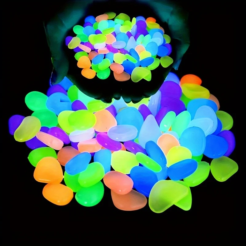 Aquaponics Fish Tank - 50-200pcs Glow in The Dark Pebbles