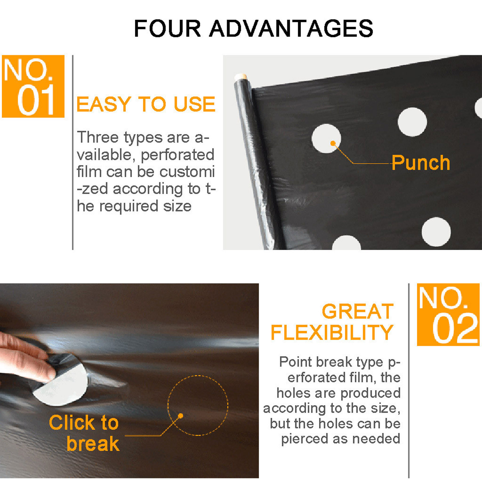 PE Perforated Mulch Film Farm  - Gardening Tools For Weeds ulasan dan harga