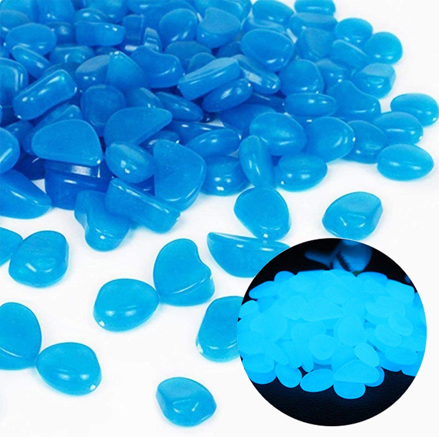 Fish Tank Rocks Glow Blue Pebb - Aquaponics Fish Tank ulasan dan harga