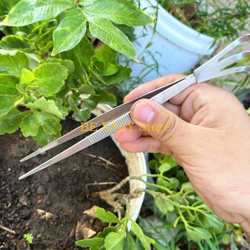 E28F Garden Bonsai Tweezers Du - Gardening Tools For Weeds ulasan dan harga